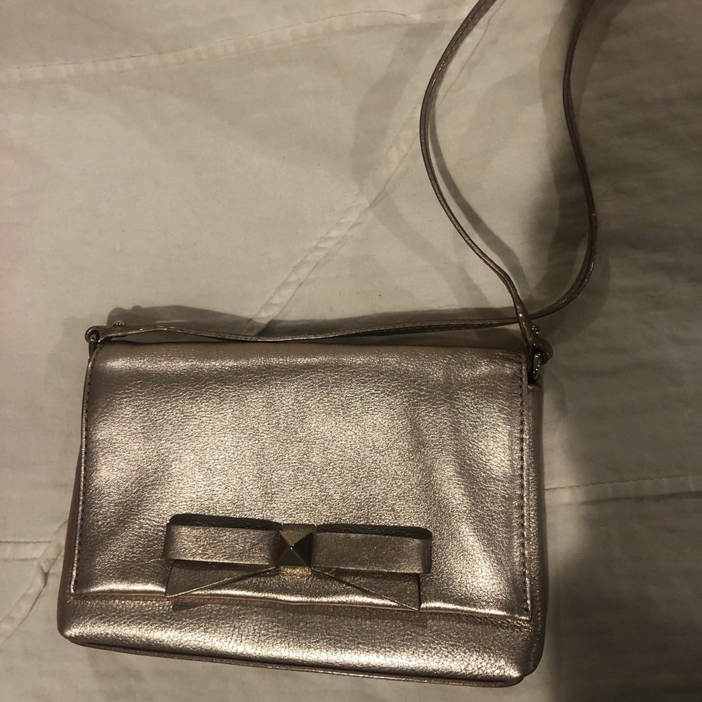 Kate spade rose gold clutch used once